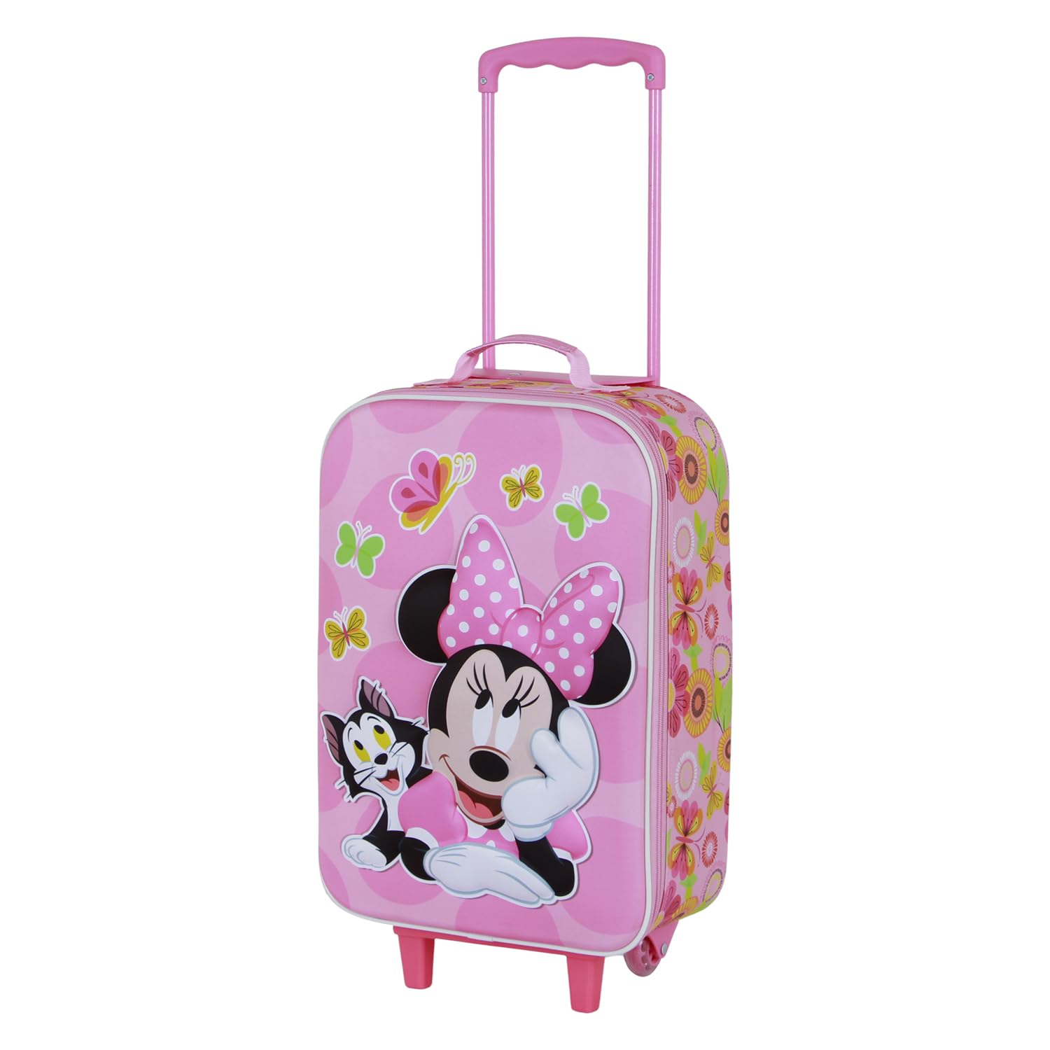 Disney Minnie Mouse Kitten-Maleta Trolley Soft 3D, Rosa, 17 x 33 x 52 cm, Capacidad 26 L