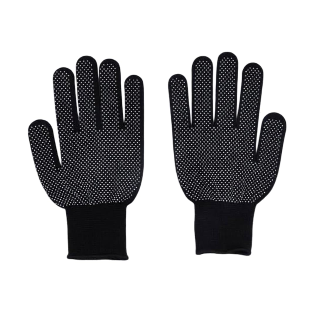 PVC Dotted Cotton Cricket & Tennis Batting Gloves | Anti-Slip Full Grip Sports Gloves | Comfortable & Durable Hand Gloves for Gym, Cycling, Driving, Training & Fitness