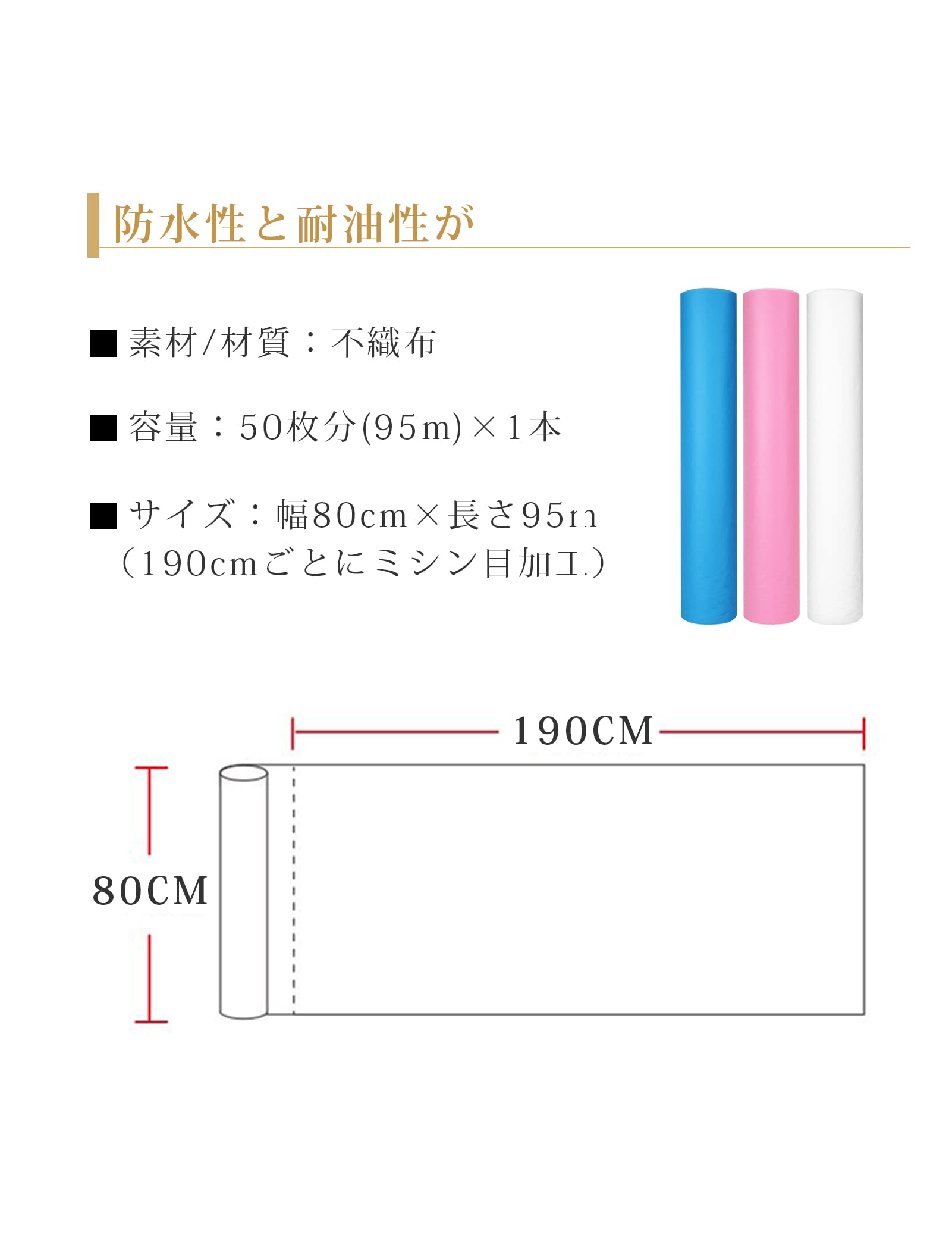 Amazon.co.jp: Darslyn 防水シーツ 防水シート ペーパーシーツ 不織布