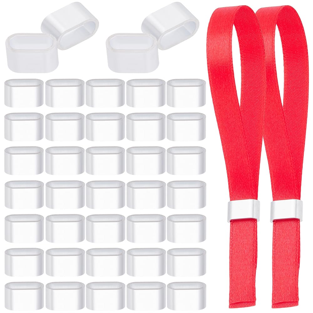 CRASPIRE 100Pcs Wristband Clasp Snap Buckle Aluminum Silver Pull Slide