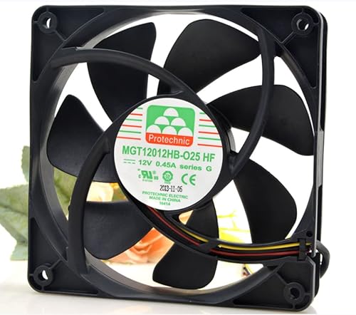 Miniatura 2 de MGT12012HB-O25 HF 4.724x4.724x0.984 in 12V 0.45A 12CM Ventilador de refrigeración de 3 hilos