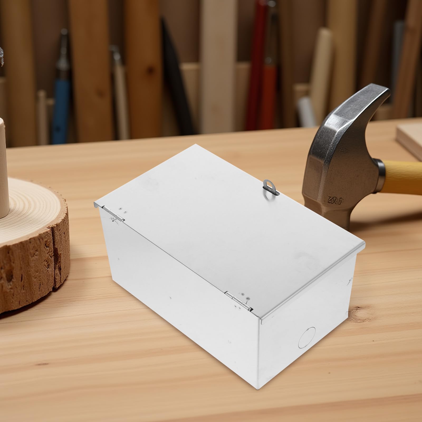 Healeved Caja de Corriente Eléctrica para Exteriores Diseño Único de Sellado y Cerradura, Acero Inoxidable Resistente para Uso en Exteriores y Fábricas