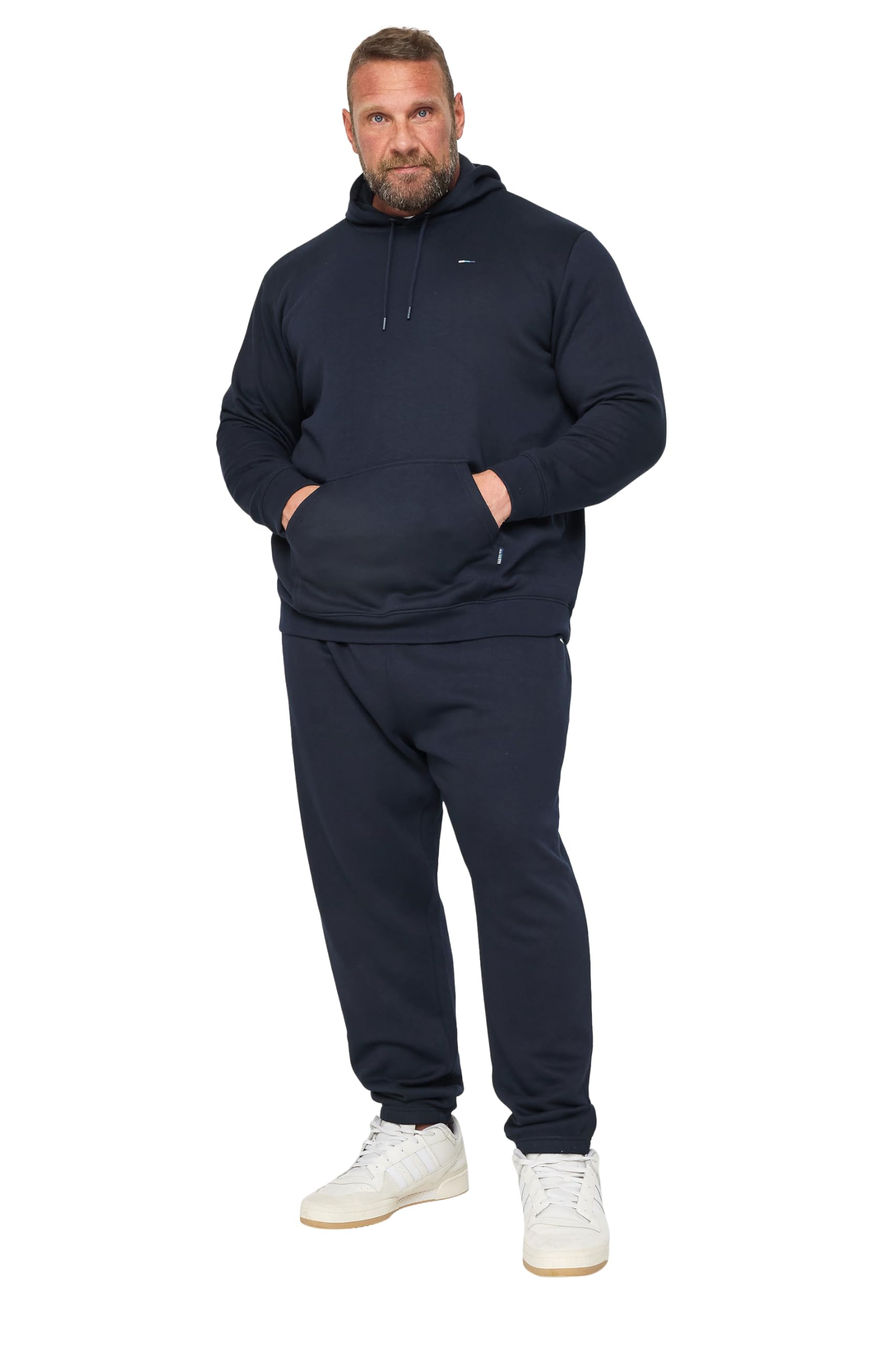 BadRhino Dark Navy Cotton Essential Drawstring Hoodie - 5-6XL