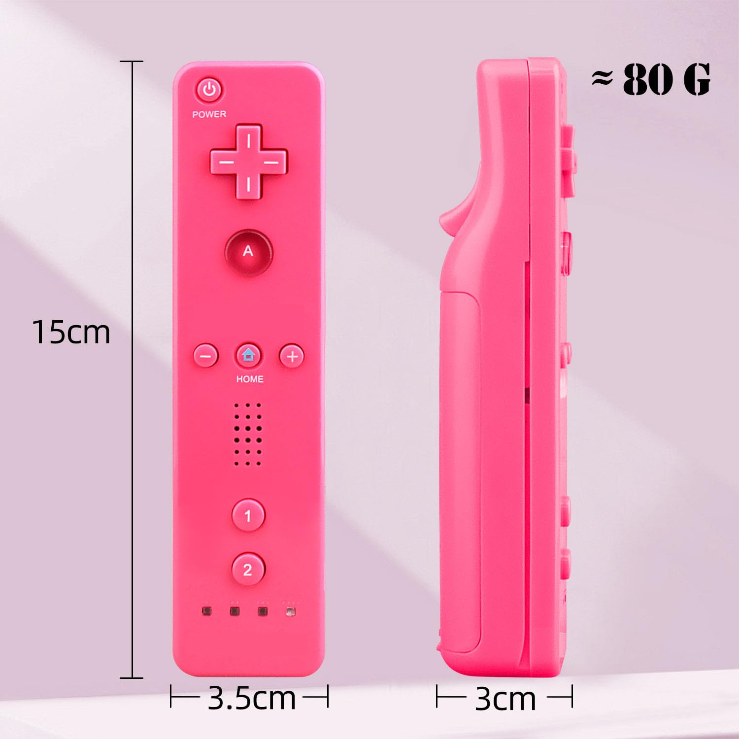 OSTENT Sensore di Movimento Controller Remoto Senza fili Bluetooth per Nintendo Wii/Wii U Console Game Colore Rosa