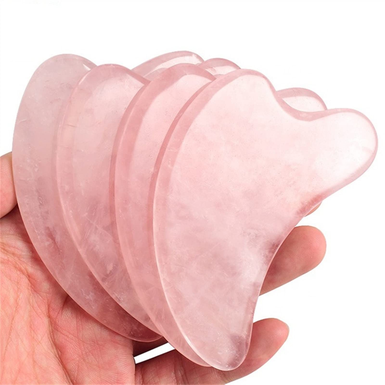 Szorstki naturalny naturalny kwarc różowy kryształ kamień Gua Sha skrobanie deska do masażu narzędzie 1 szt. dekoracja wnętrz kolekcje domowe