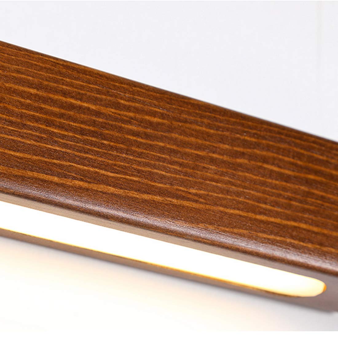 Dimmbar Wandleuchte Wandlampe LED Holz Modern Korridor Flur Minimalistisch Rechteck Design Downlight, 11W, 770lm, Wandlichter für Balkon Schlafzimmer Aisle Veranda Treppen Arbeitszimmer, L60cm (B)