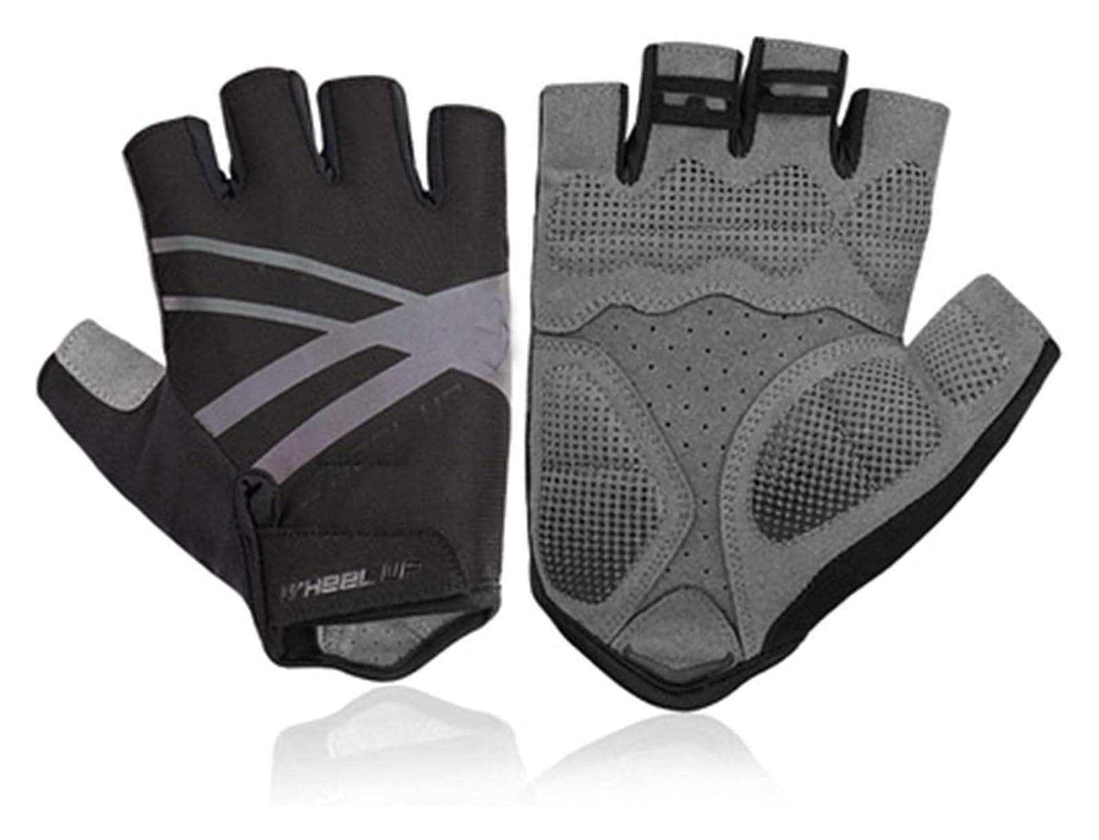 Guanti da guida senza dita, guanti sportivi, guanti mezze dita, guanti for sollevamento pesi da uomo e da donna con supporto for il polso e protezione del palmo Guanti fitness da allenamento Mezze dit