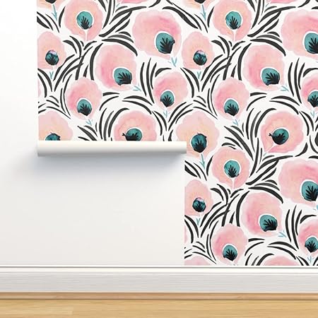 Amazon Com Spoonflower 撕貼壁紙6 英尺x 2 英尺 約1 8 公尺 羽毛花朵腮紅花卉藝術裝飾粉彩柔軟復古孔雀 抽象春季粉紅色客製化可移除式壁紙 Amazon Com Spoonflower 撕貼壁紙6 英尺x 2 英尺 約1 8 公尺 羽毛花朵腮紅花卉藝術裝飾粉彩柔軟復古孔雀 抽象春季粉紅色客製化可移除式壁紙