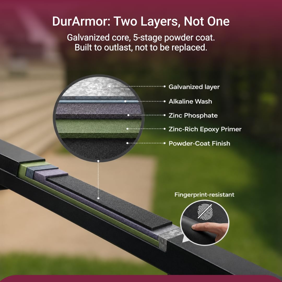 Photo 1 of CHR Horizontal Metal Deck Railing, 6ft Wide, Black