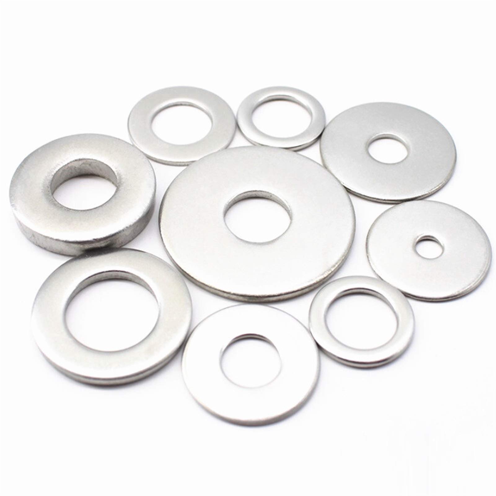 Arandelas M5 de acero inoxidable 100 piezas arandela plana de anillo M5x15x2.0mm para tornillos