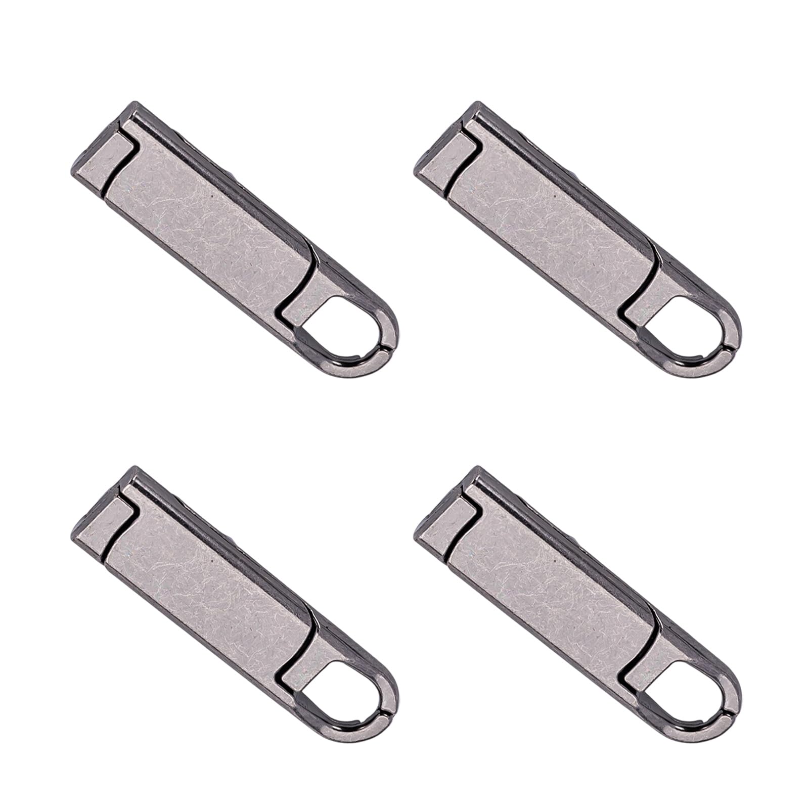 Jazuaiao 4Pcs Detachable Zippers Puller Replacements Metal Zippers Slider Replacement Set for Clothes Jeans Luggage Backpacks Boot Slider for Bags