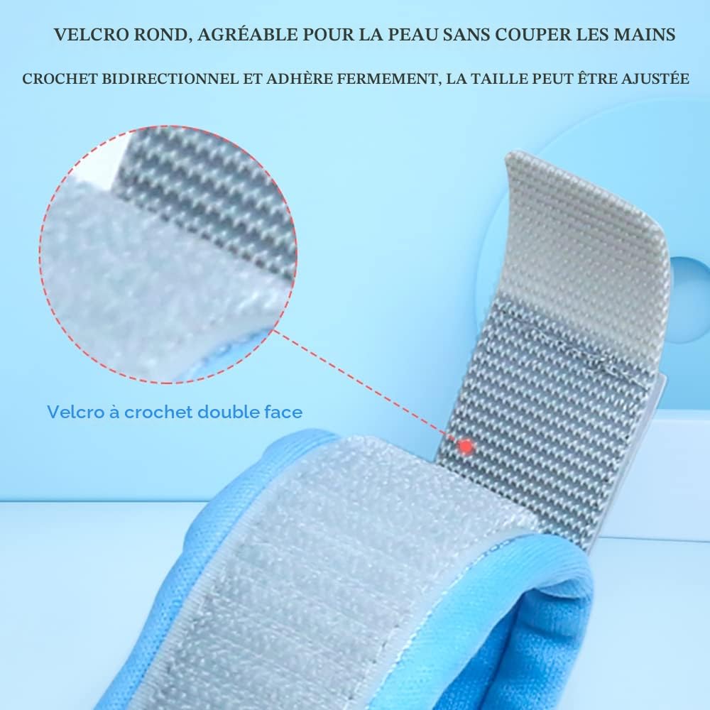 2M Harnais Enfant,Laisse Enfant Poignet de 360° Rotation Harnais de Sécurité,Bracelet Anti-perte Confortable pour Bébé,Voyage Essentiels