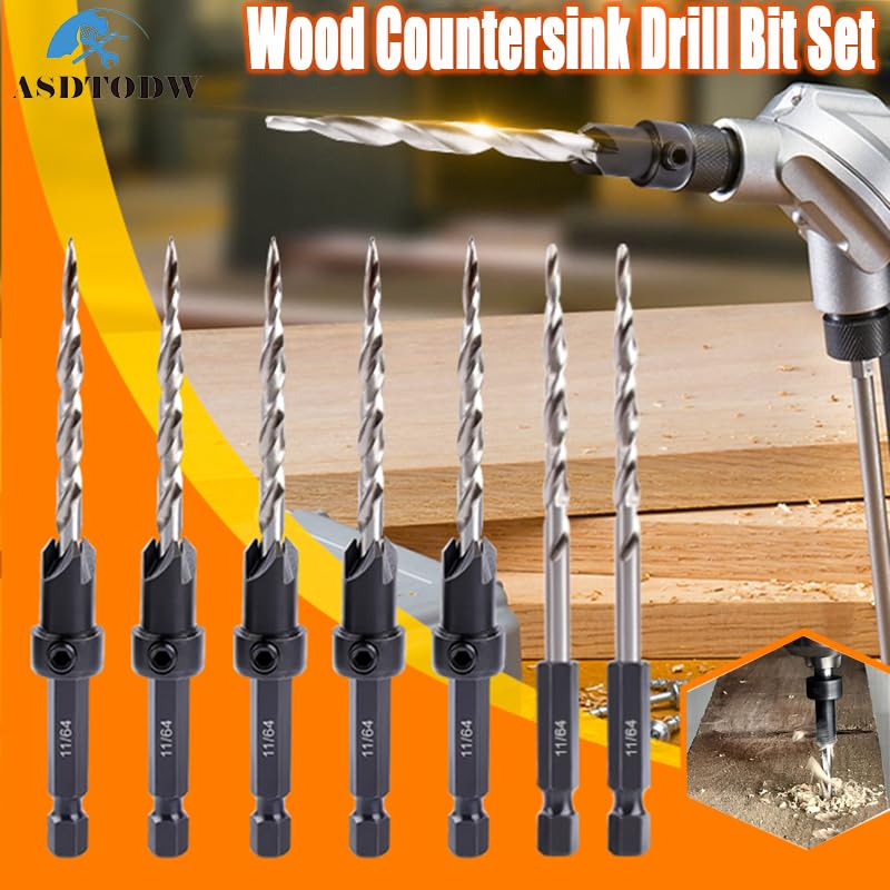 Svasatore Per Legno Con Arresto Profondità Regolabile | 2 Pezzi Da 8mm Per Fori Precisi - Foto 5