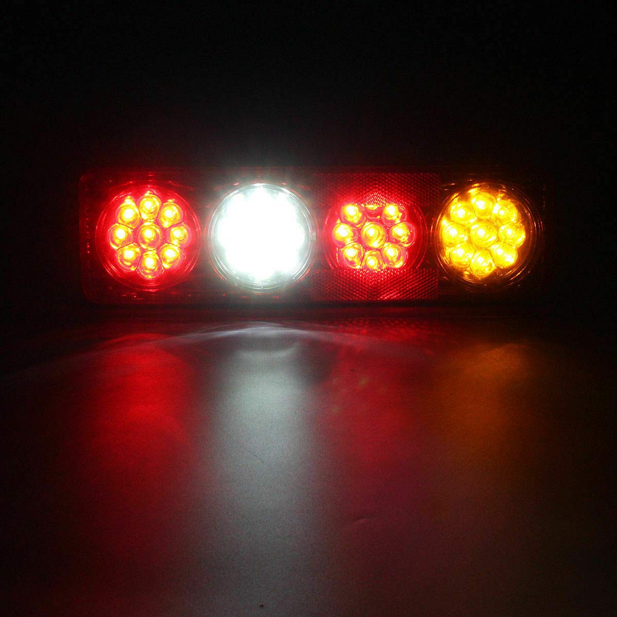 Riloer 2 uds luces de freno-luces traseras-luces de Control de caravana impermeables con 6 funciones 36 LED