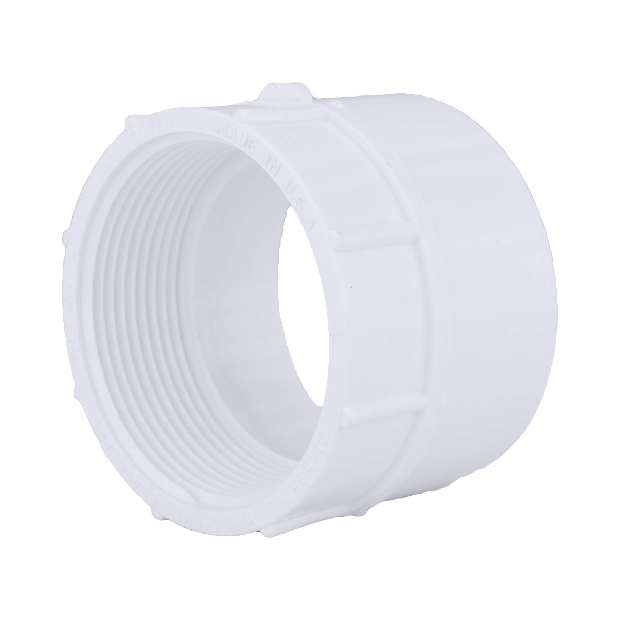 Schedule 40 DWV Pipe Adapter, PVC, 2 in. FPT - PVC 00101 1000HA