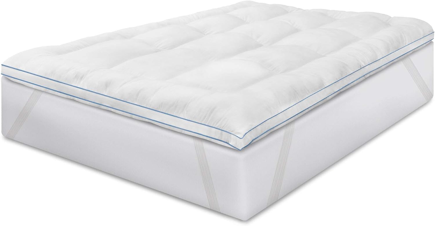 SoftTex Restonic Mattress Topper, Queen, White Home