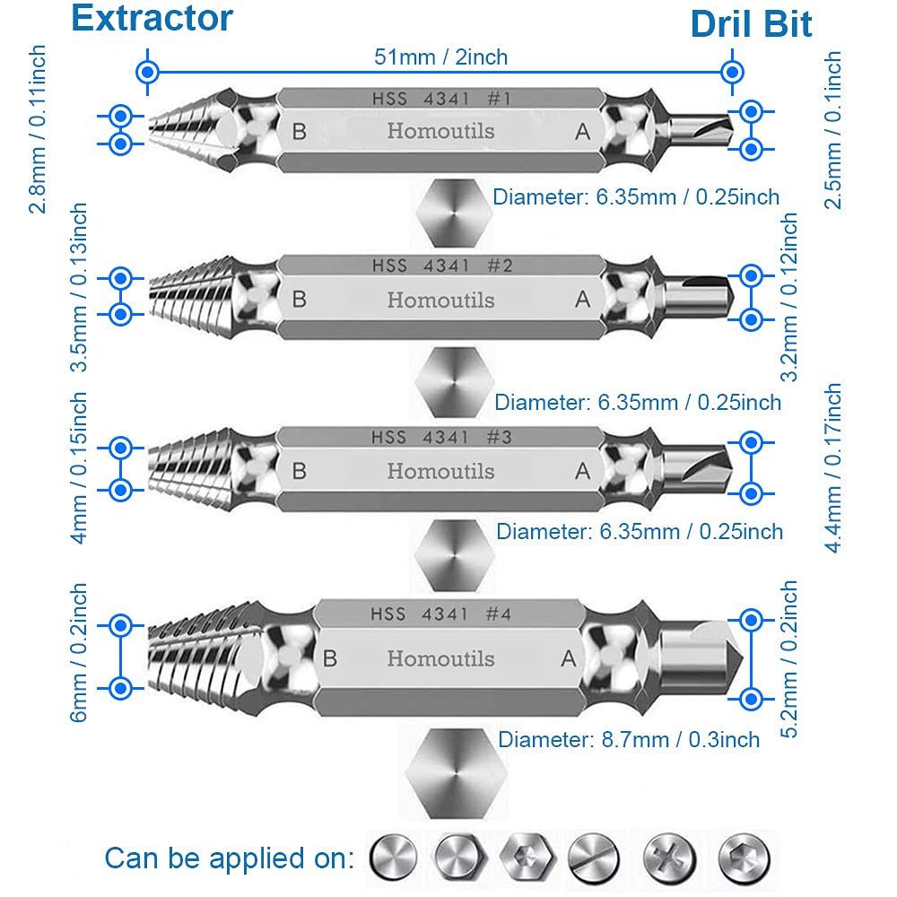 Vite Estrattore Set "Super Traction" - Vite Da 4 A 20 Mm - KUKKO - Foto 5