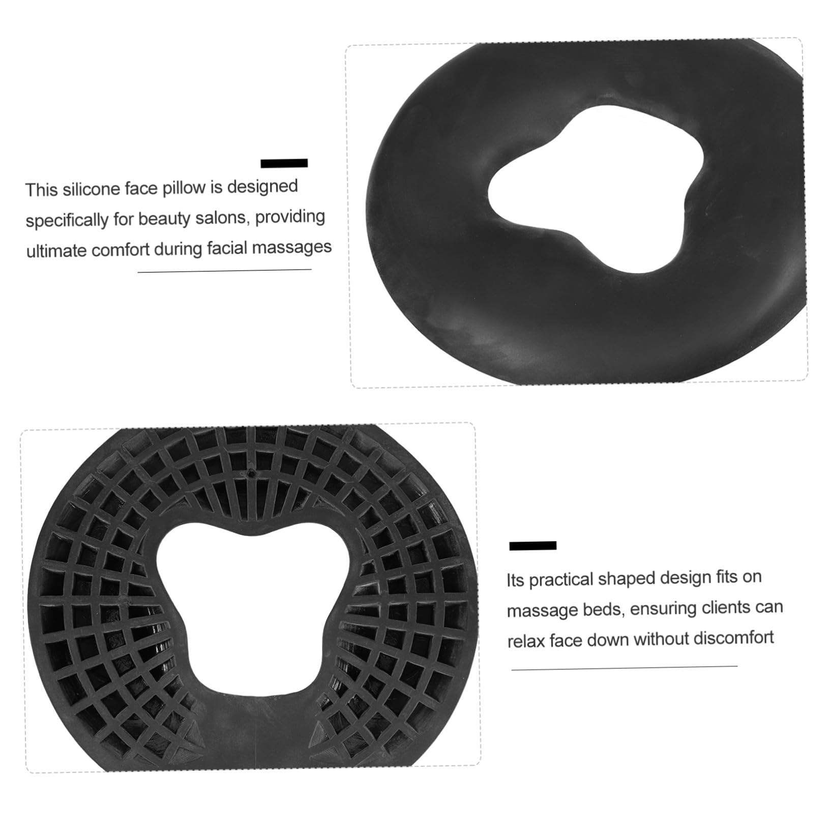 COLLBATH Almohada De Silicona Para Camilla De Masaje Cojín Facial Con Agujero Para Tratamientos De Belleza Reposacabezas Cómodo Y Fácil De Limpiar Para Spa Y Salón