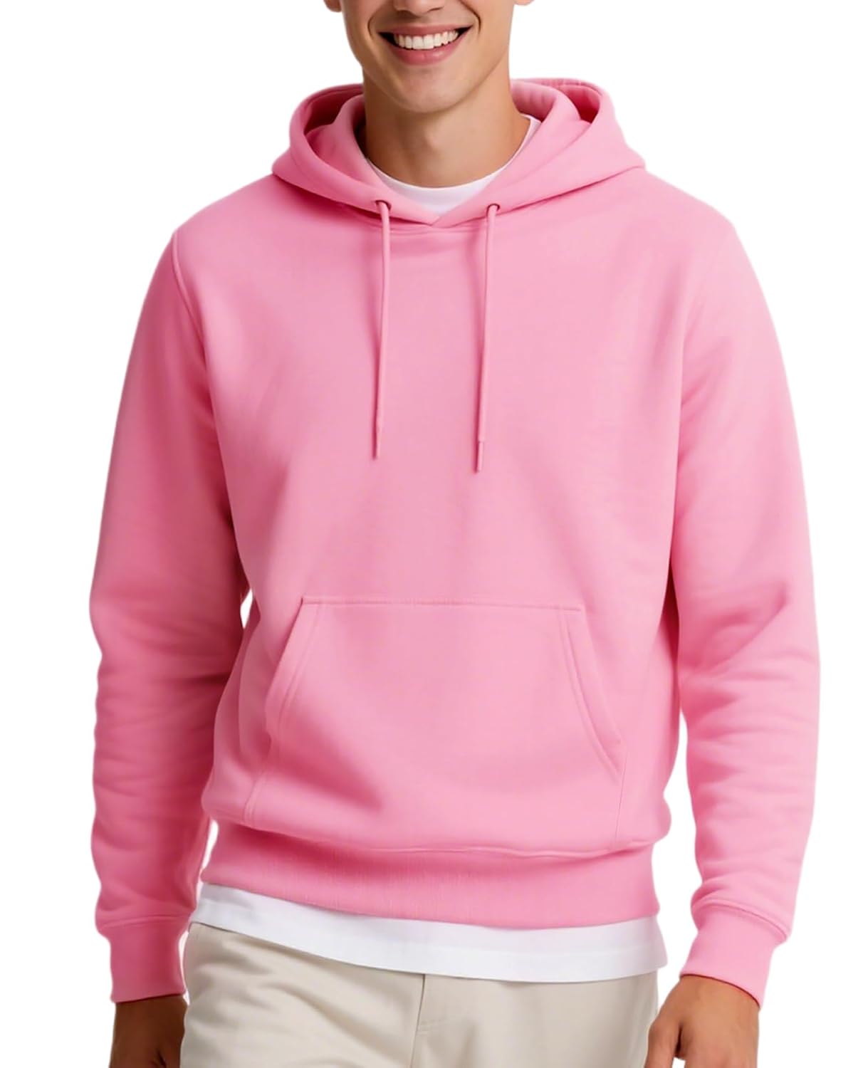 Mens Hoodies Pullover Hooded Sweatshirt Midweight Athletic Hoodie for Men Long Sleeve Fleece Sweat Shirt with Pocket