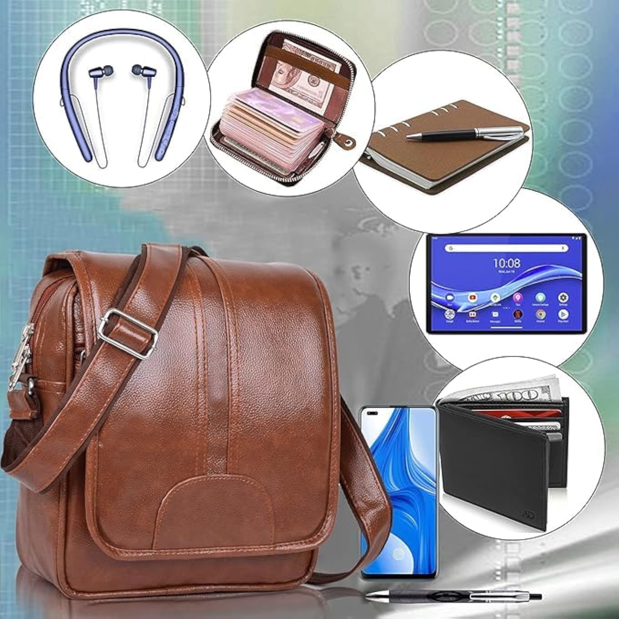 PU Leather Sling Bag, Stylish Cross Body Messenger Bag
