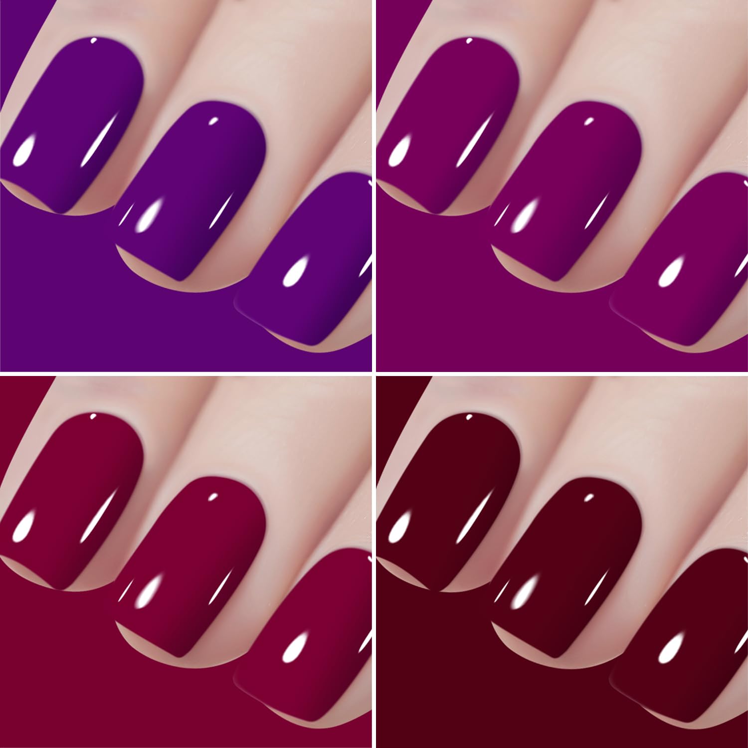 Vishine Vernis Gel Semi Permanent Lot de 48 Flacons - 45 Couleurs populaire Rose Rouge Jaune avec Base Top Coat & Matte Top Coat UV LED Soak Off Vernis à Ongle Soak Off Nail Art 48pcs 8ml