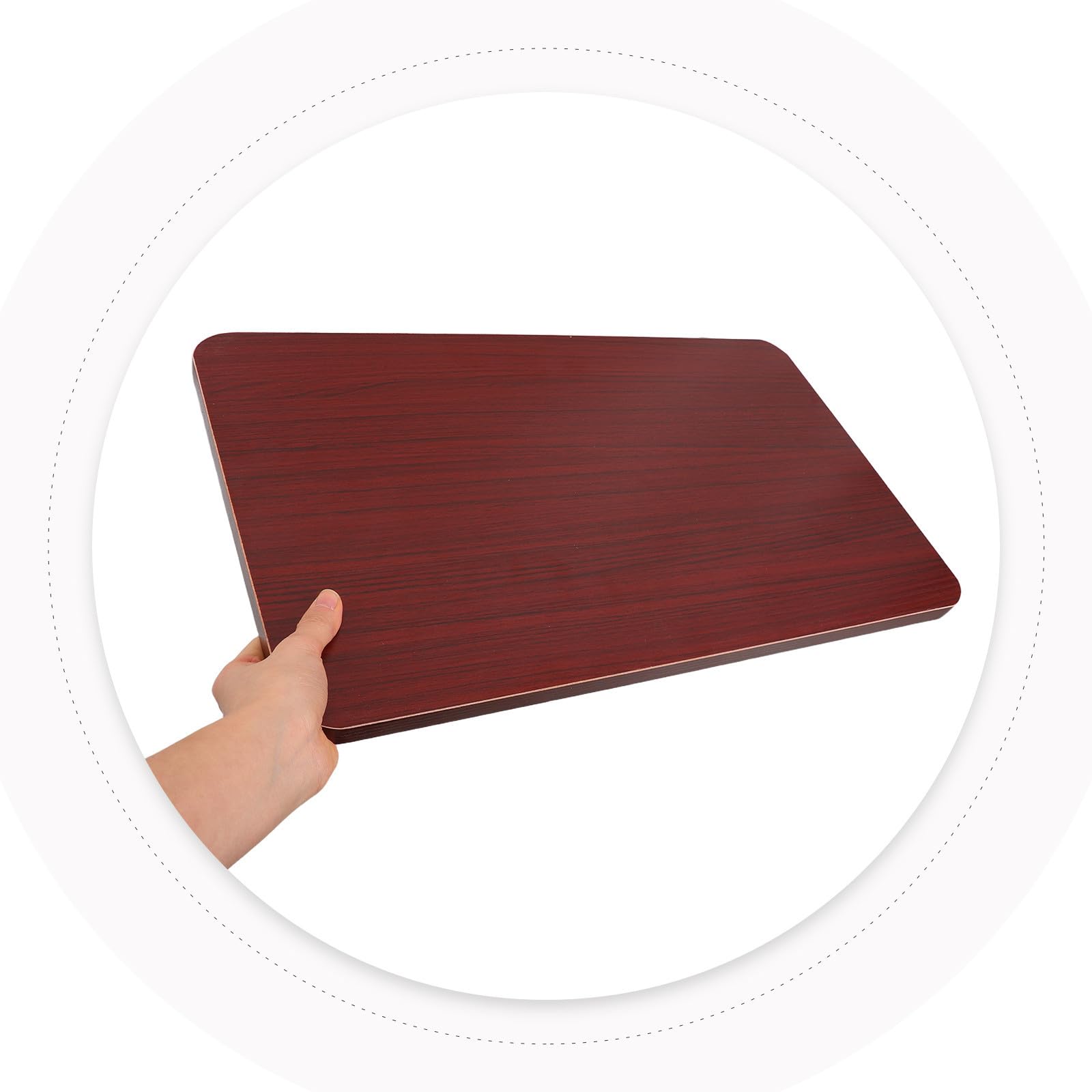 Tablero de Mesa Auxiliar Rectangular de Madera, 50x30cm, Marrón Claro, para Mesa de Centro, Comedor, Hotel o Espacio de Trabajo, para Cocina y Salón