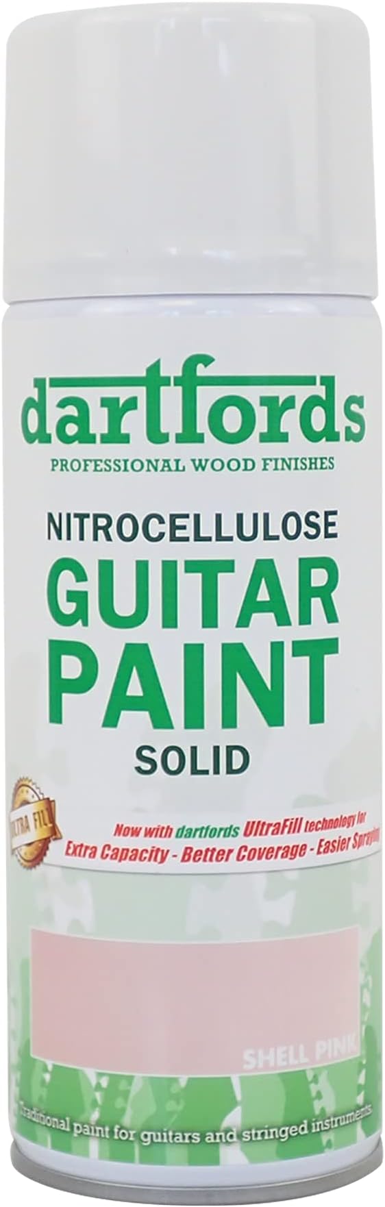 dartfords Shell Pink Nitrocellulose Guitar Paint 400ml Aerosol