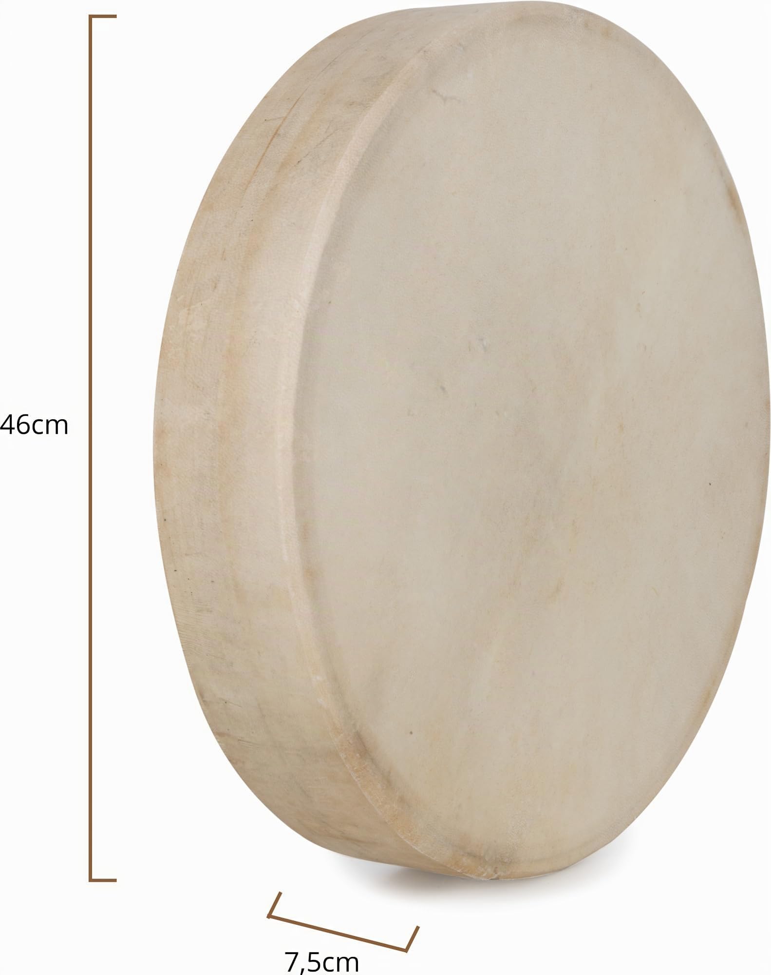 Classic Cantabile SD-18 Tambour Chamanique 18" Ensemble Avec Housse | Trommel, Recouvert d'une peau de chèvre, Mailloche incluse, Tension par cordage avec sangle de maintien, Profondeur: 7, 5 cm
