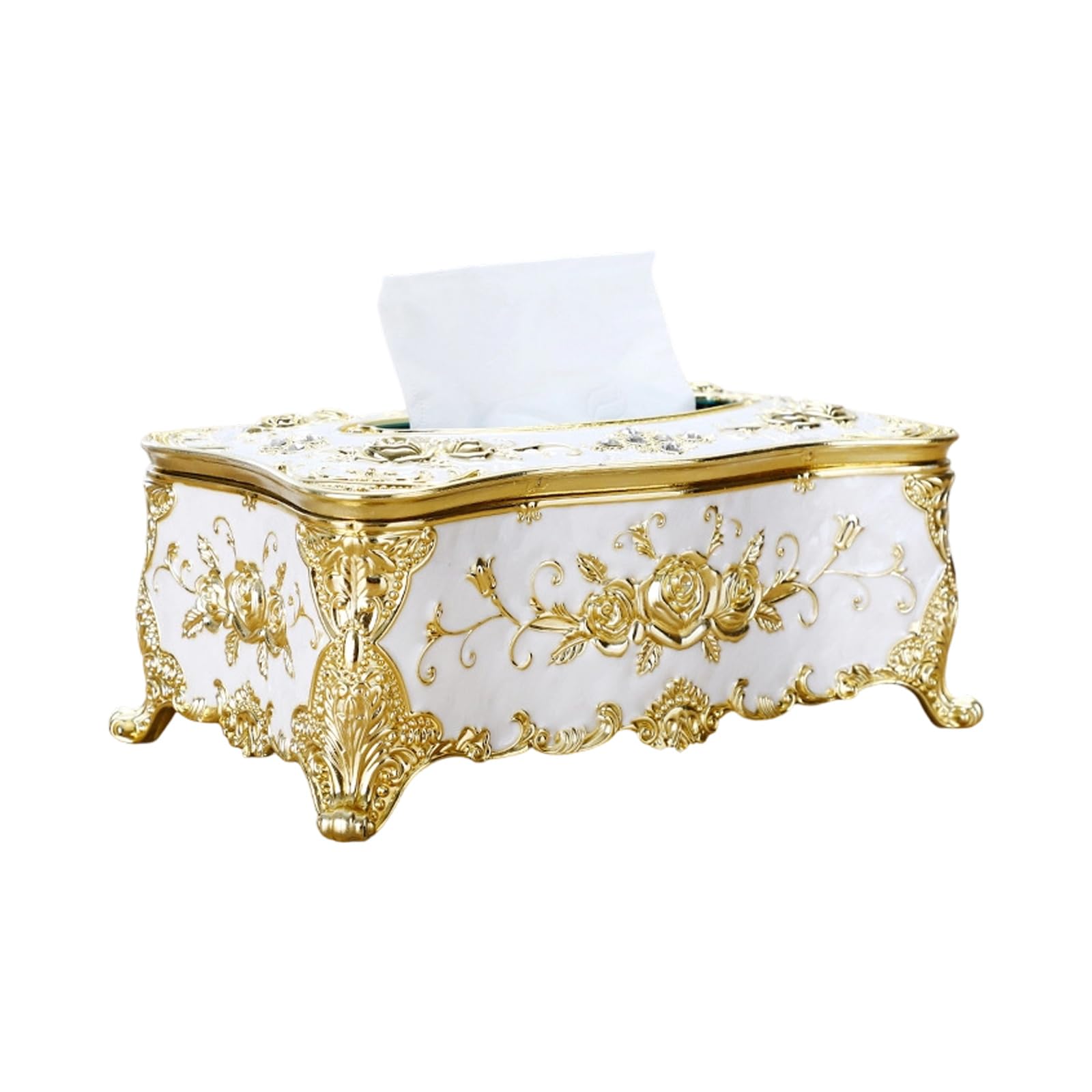 Modern Tissue Storage Container Sturdy ABS Materials for Countertop Placement ABS Tissue Holder
