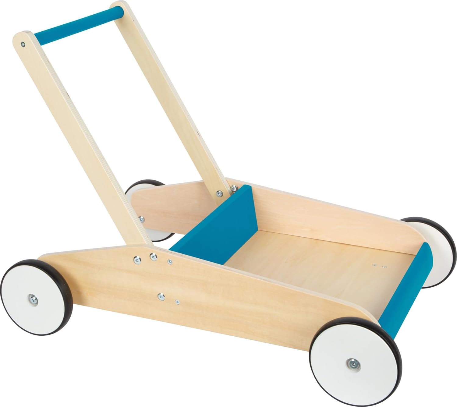 small foot Petrol Blue Walker Wooden Pushchair with Large Cargo Area 12 Months + 12611