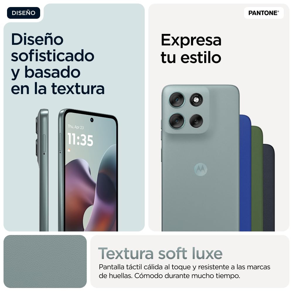 Moto g56 5G 24GB (8GB+16GB RAM Boost)/256GB Gris, Durabilidad Militar, IP68/69, Corning Gorilla® Glass 7i, Pantalla 6.72" Full HD+, Cámara 50 MP con Moto ai, Batería 5200 mAh,Carga TurboPower 30W