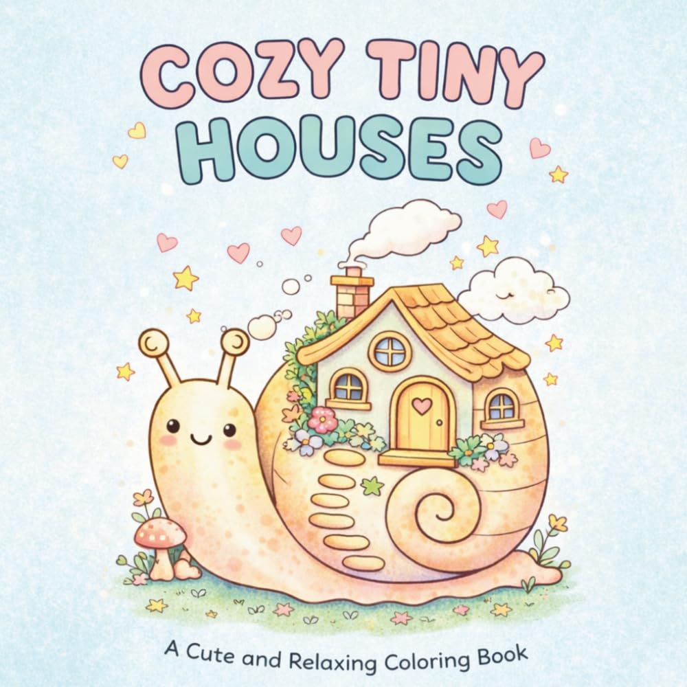 Cozy Tiny Houses: A Cute and Relaxing Coloring Book