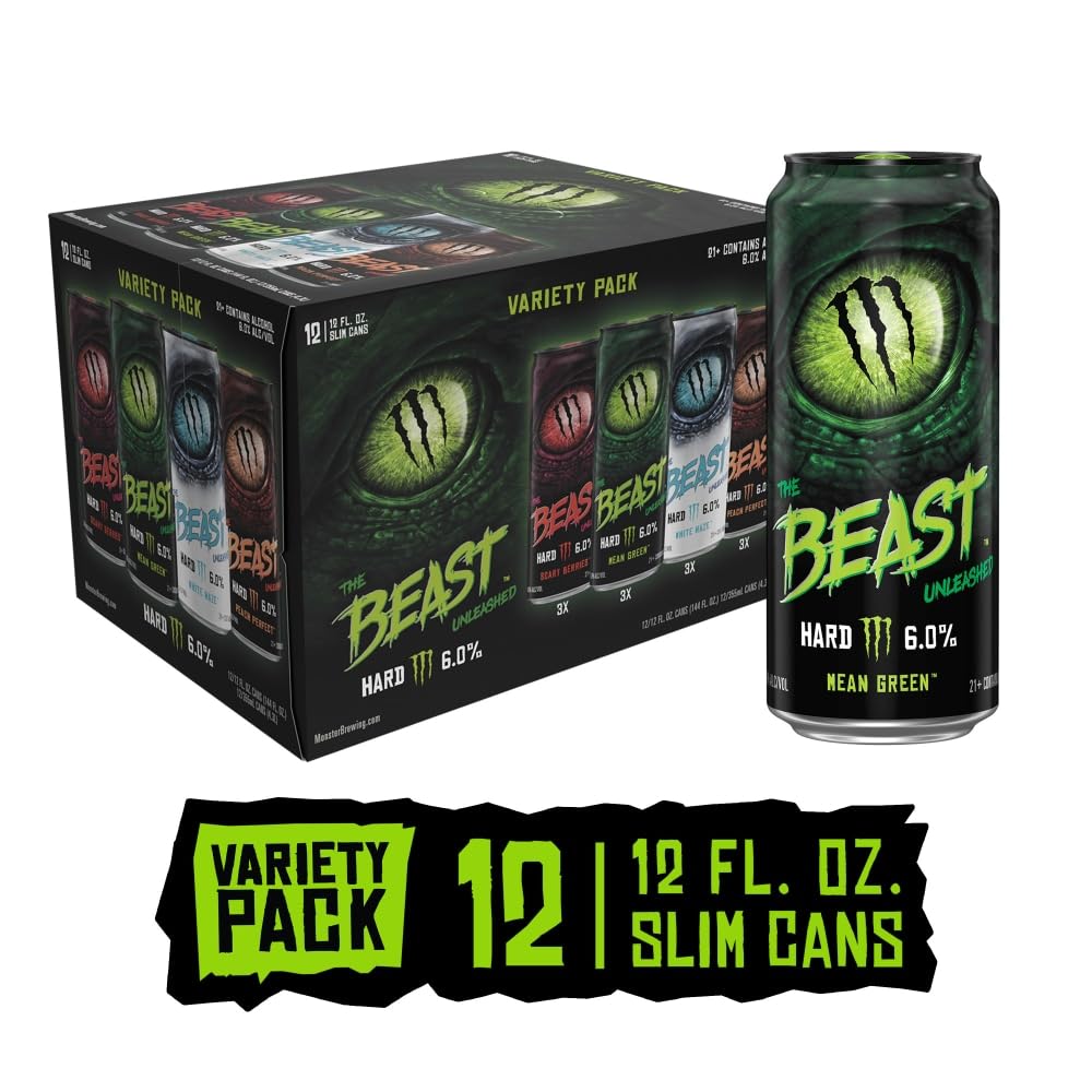 Monster Alcohol 6% | The Beast Variety Pack | 12 Cans | + 2x
