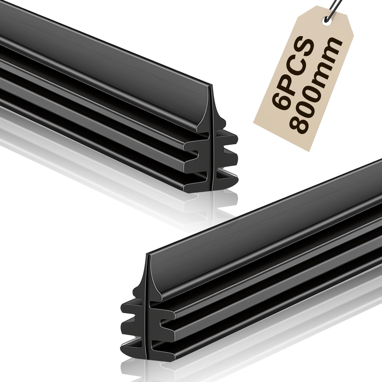 URAQT 6 Pezzi Gomma di Ricambio per Tergicristalli, 800mm Gomma universale per tergicristalli, Ricariche Per Spazzole Tergicristallo, Compatibile Con Tutti i Tergicristallis, Tagliabile