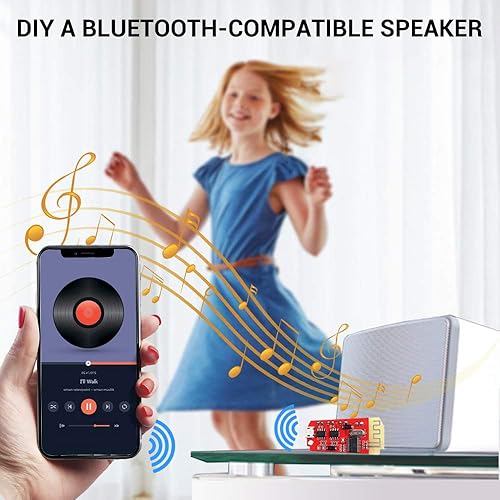 Miniatura 2 de Placa amplificador de audio, Icstation - Módulo amplificador de audio estéreo compatible 2x5W BT 5.0 Mini placa amplificador 3.7V 5V 5V para