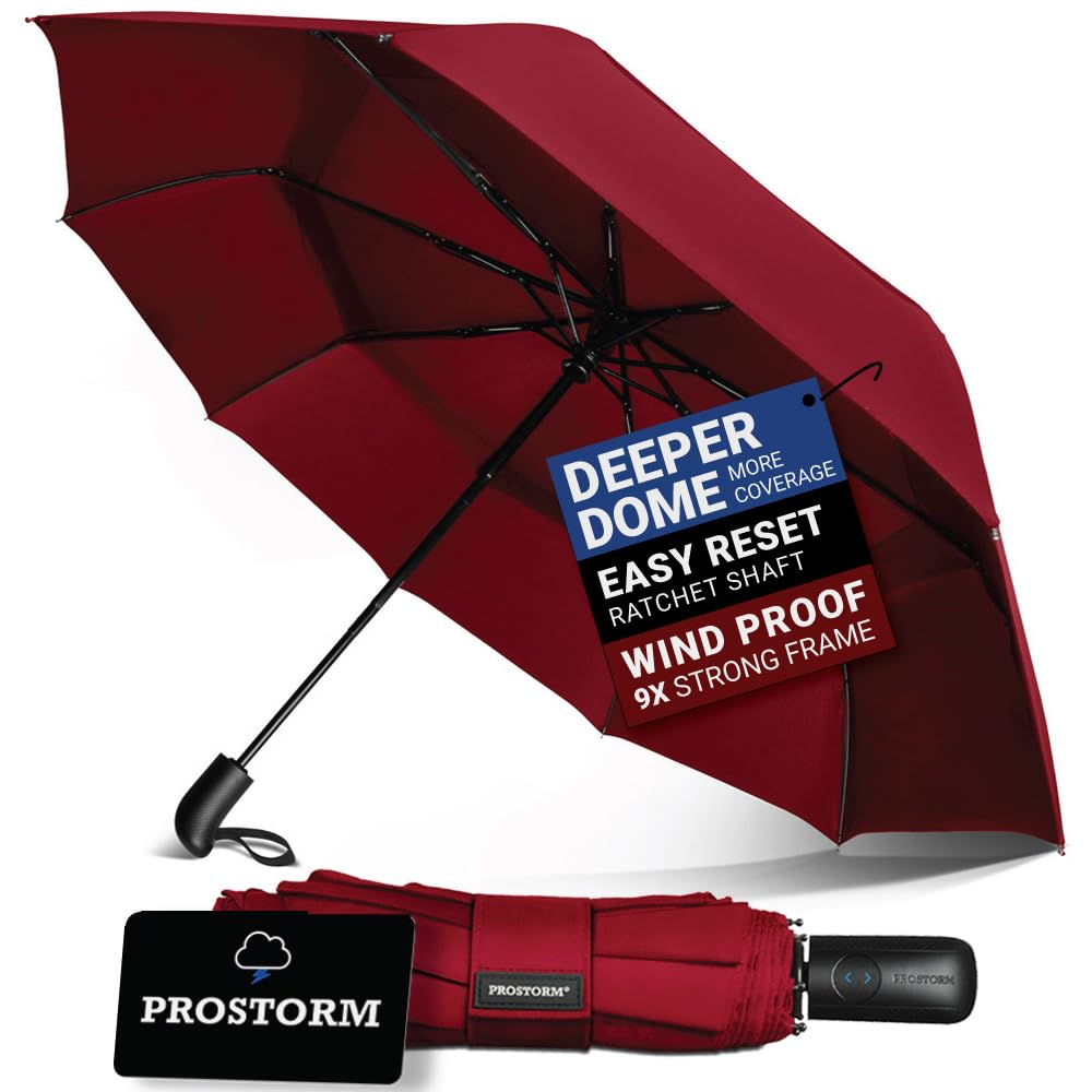 Prostormvented Travel Umbrella Strong Compact Windproof Umbrella