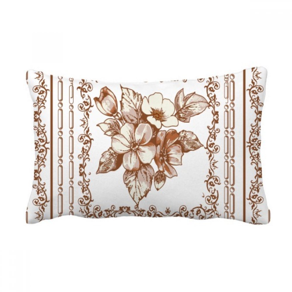 Oreiller lombaire motif floral baroque et moderne pour décoration canapé 16x24