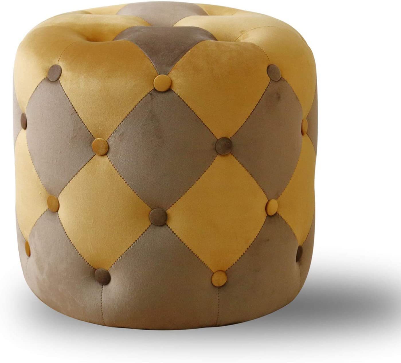 Reposapiés otomano de terciopelo elegante con estructura reforzada de 200 kg