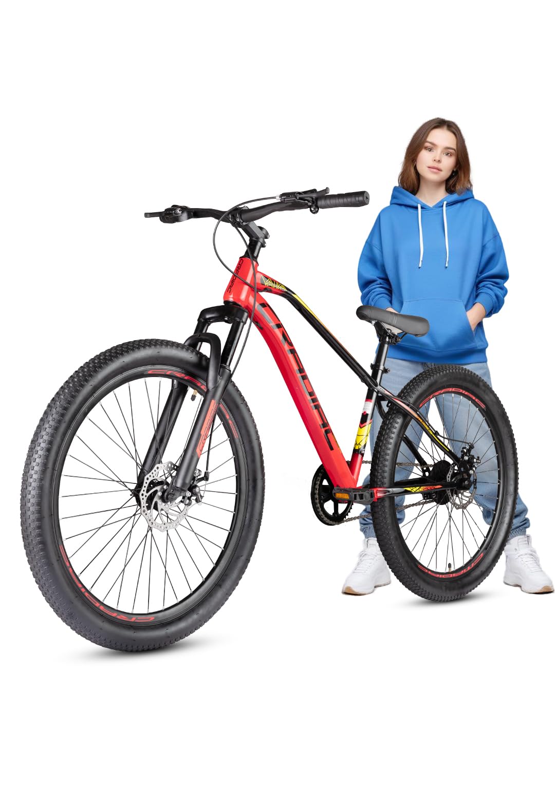 CRADIAC - XC 90 Single Speed Cycle for Boys 12 to 15 Years |MTB Cycle for Adults/Boys| Bicycle/Cycle for Men |bycycles for Mens Adult 29" inches | Mountain Cycle with Suspension Fork & Disc Brakes-image-44