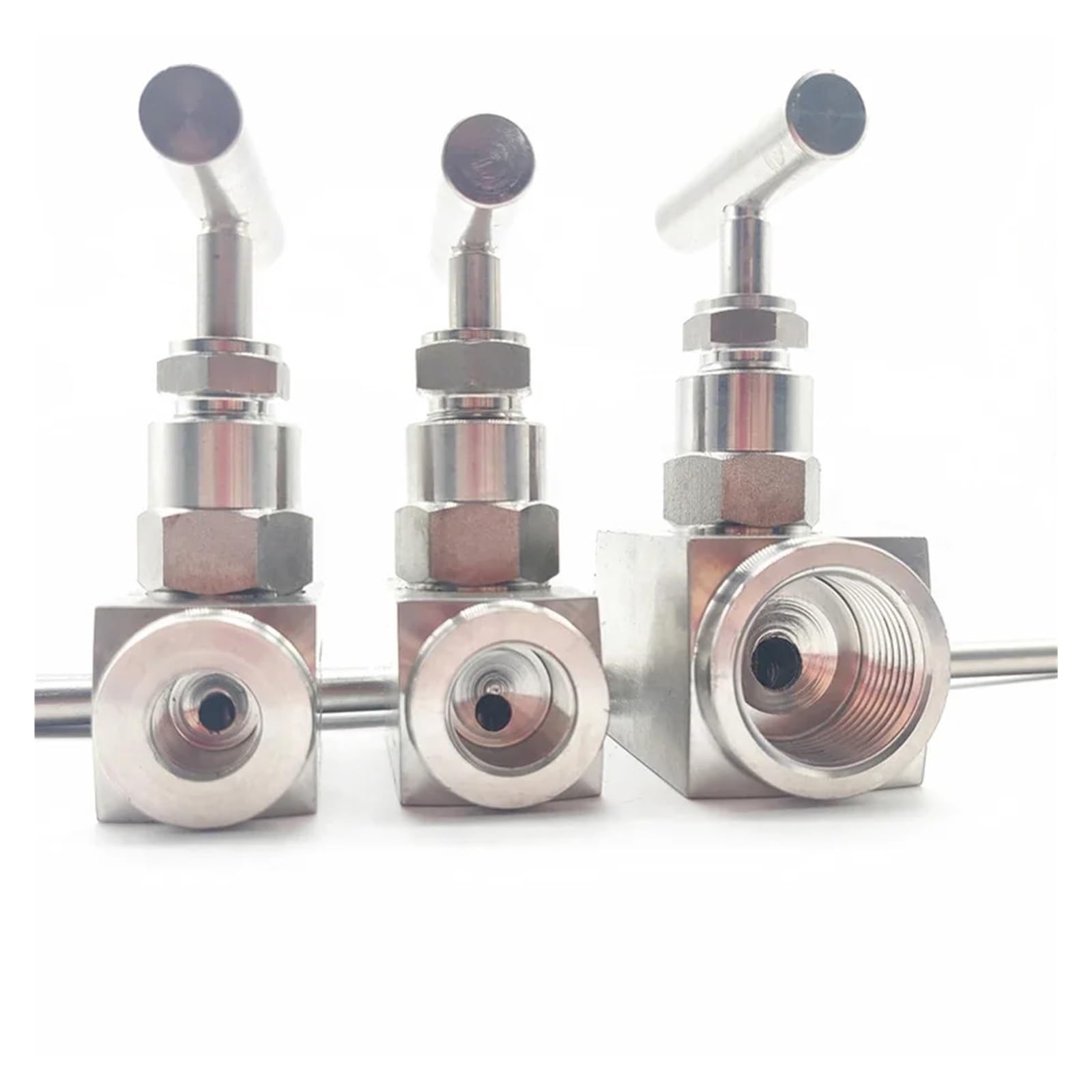 Válvulas de aguja hidráulicas de 3/8, 1/2, 3/4 y 1 pulgada, válvulas de aguja de cierre fraccionario hembra, acero inoxidable 304(1")