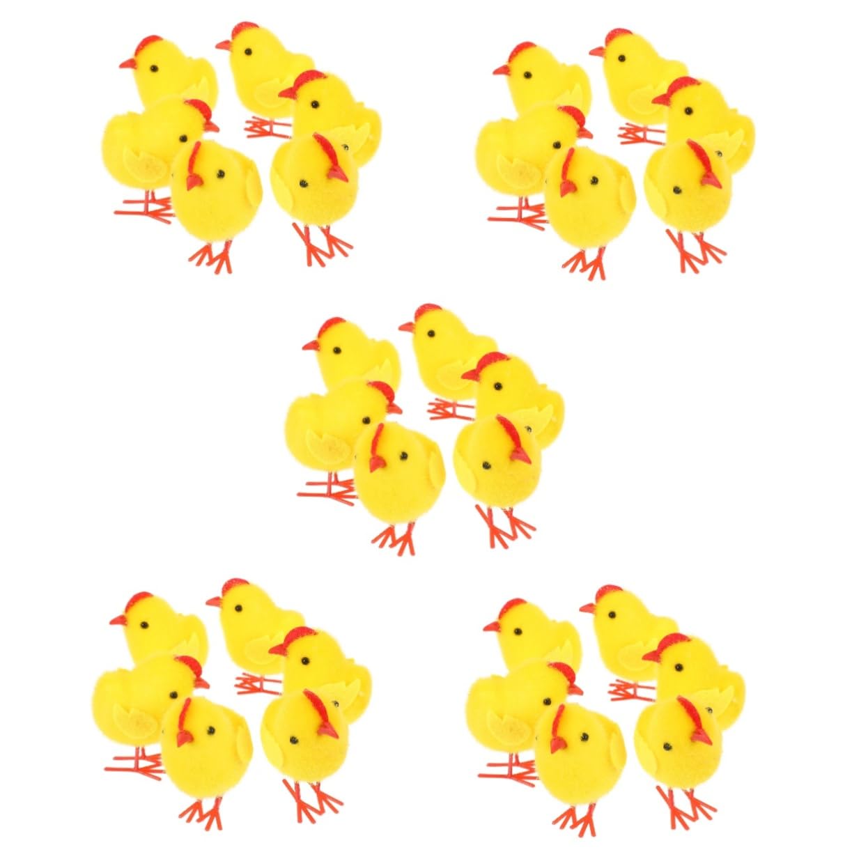 Zerodeko 30 Pz piccolo ornamento di pollo giallo pulcini di pelliccia di pasqua finti pulcini pasquali giocattoli per bambini il decorazioni di pollo pasquale