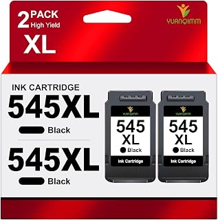 545 Black PG-545XL Czarny Kompatybilny z Drukarkami Canon 545 dla Canon PG 545 XL Czarny dla Canon Pixma TS3350 MX495 TR4550 TS3150 TR4551 MG2550s MG2555s TS3151 MG3050 MG2950（2 Czarne）