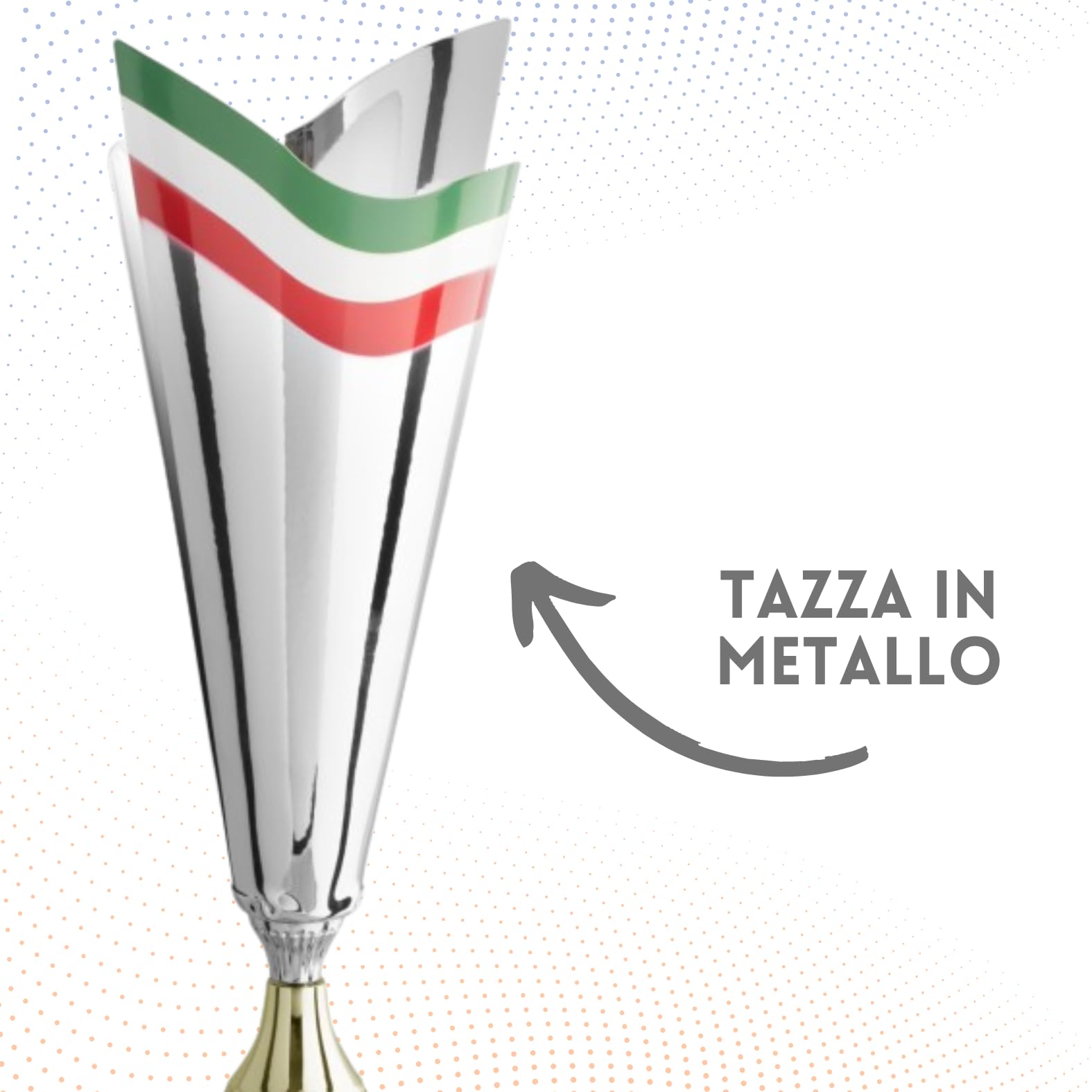 Coppa Trofeo Personalizzabile Grande in Metallo Varie Misure Calcio, Fantacalcio, Tennis, Padel, Basket Premiazioni Sportive ed Eventi con Targhetta Personalizzata cod 3.111