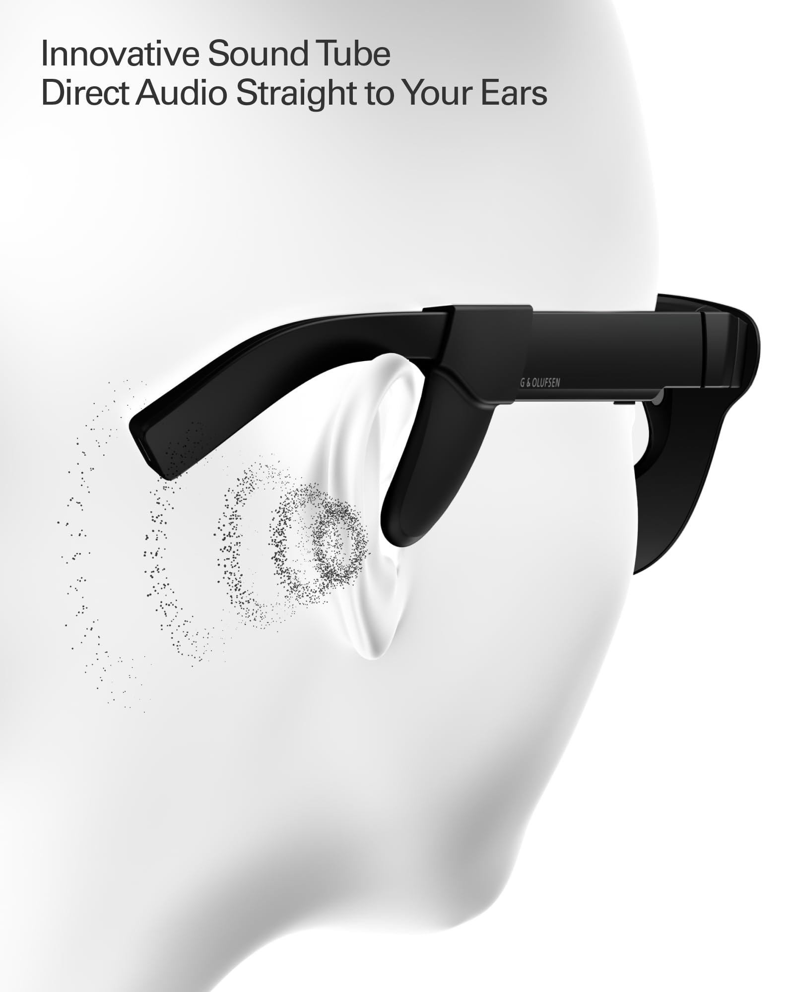RayNeo RayNeo Sound Tube for Air 4 Pro AR Glasses – Official Acoustic Waveguide Accessory, Reduced Sound Leakage, 15dB Audio Boost in use