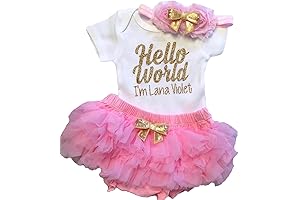 Personalized Hello World Baby Girl Outfit