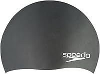 Speedo Junior Silicone Elastomeric Swim Cap - Comfortable No-Snag Fit Protects Kids' Hair from Chlorine