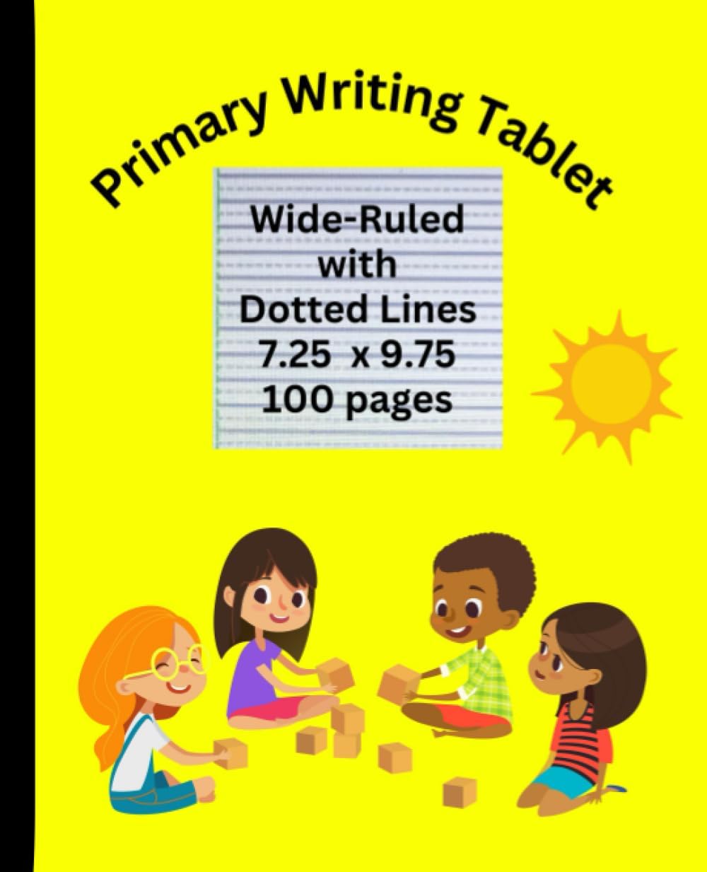 Independently published Primary Writing Journal For Grades K-2 With Dotted Midline To Help Learn And Practice ABCs. Upper and Lower Case Alphabet Is The First Page, With 100 Pages For Writing Practice