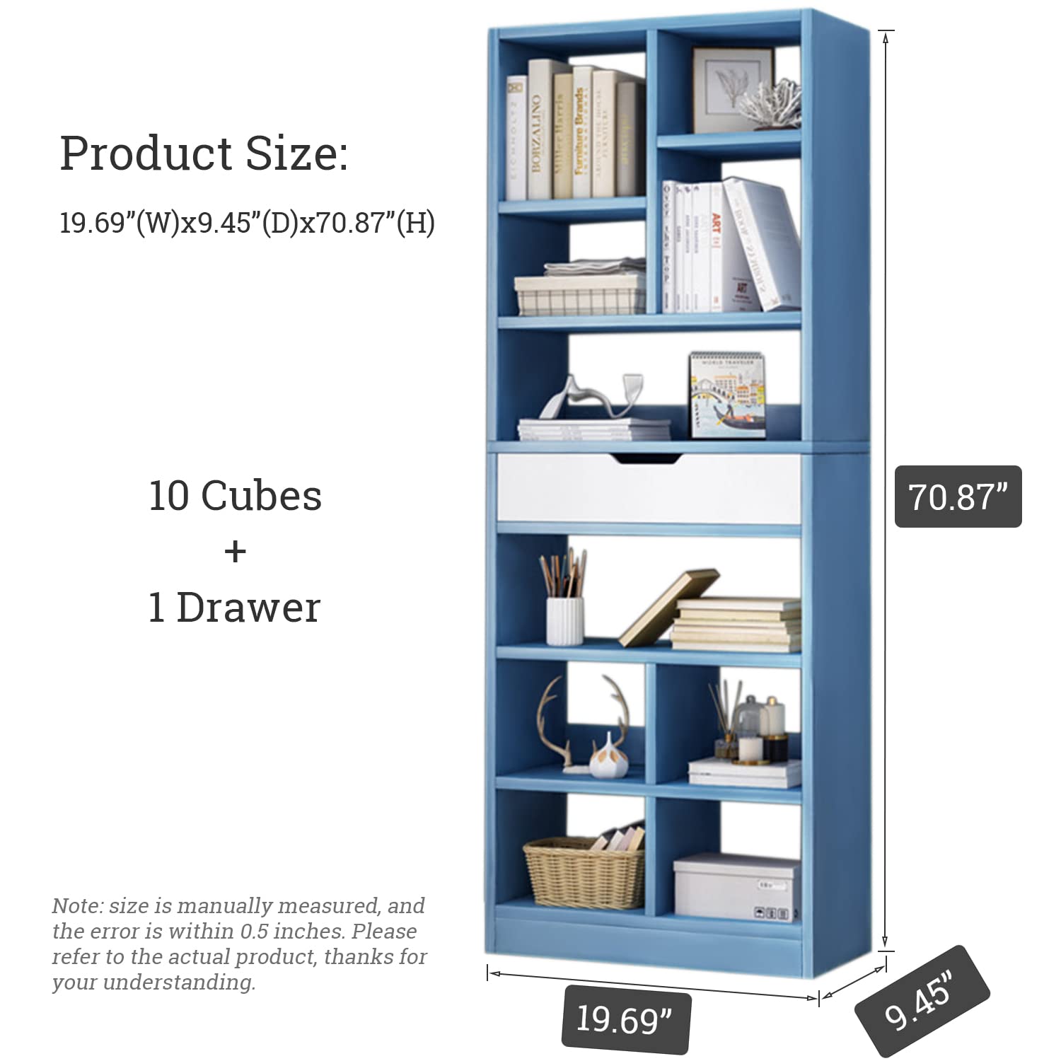 Amazon.com: IOTXY Wooden Open Shelf Bookcase - 71 Inches