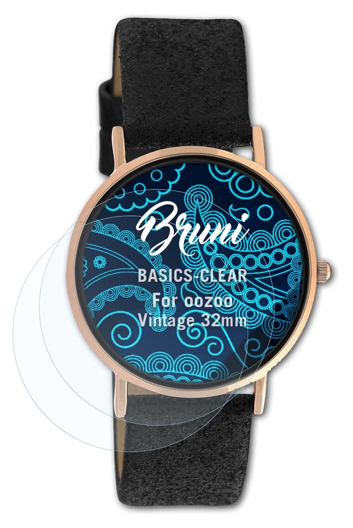 Bruni Screen Protector compatible with oozoo Vintage 32mm Protector Film, crystal clear Protective Film (2X)