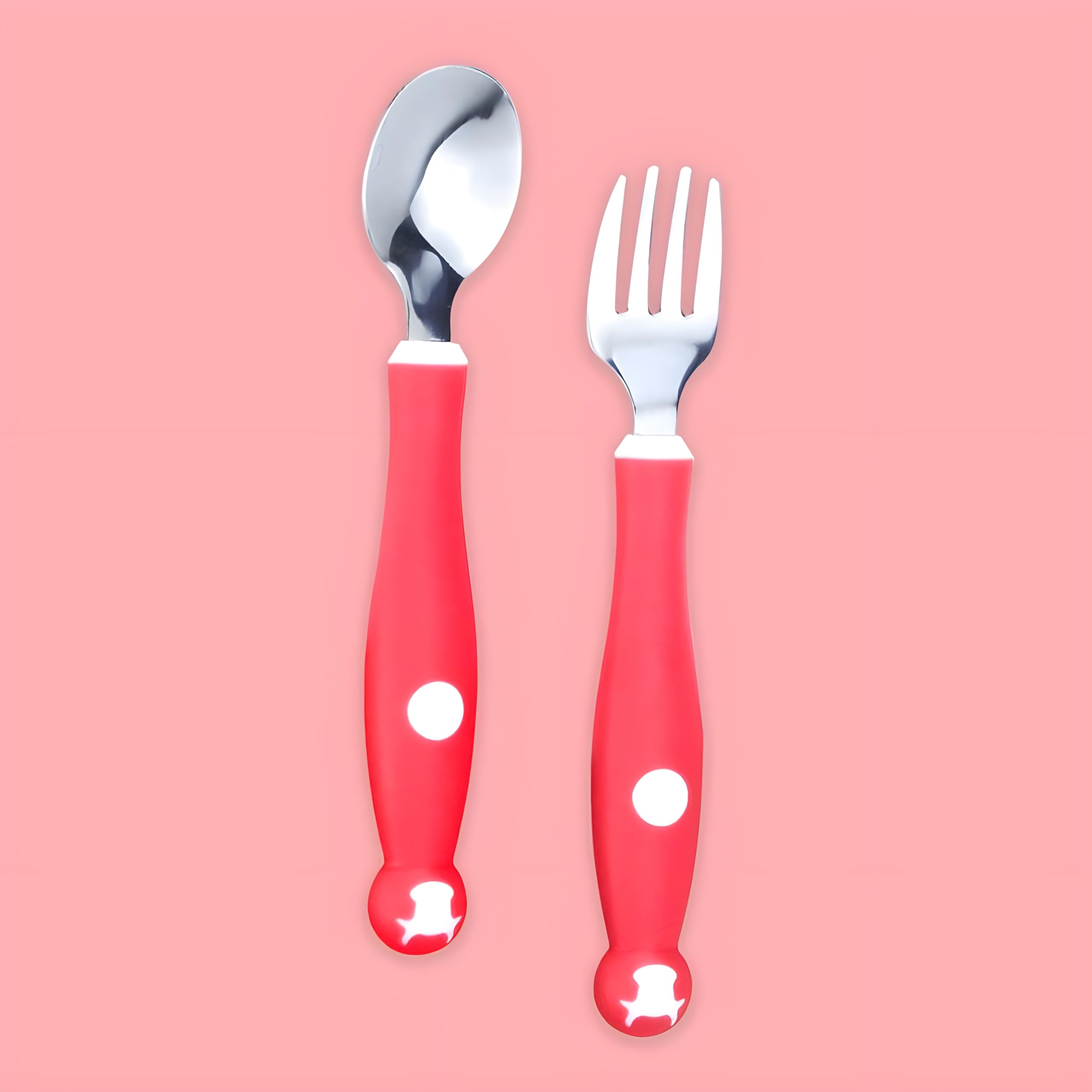 Stainless Steel Baby Feeding Utensils | SUS 316 Toddler Fork and Spoon Set with Anti-Bacterial Storage Box - Safe & Durable, BPA-Free & Non-Toxic Baby Flatware (Ideal for 12+ Months) (Red)-image-46